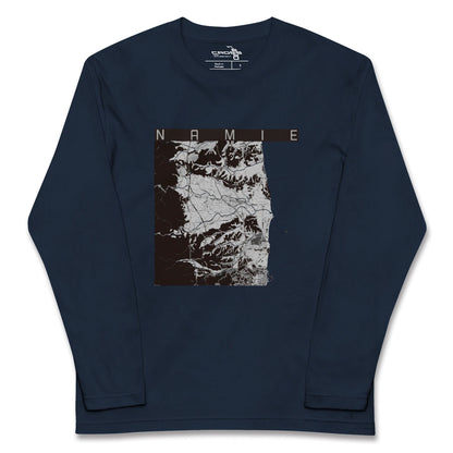 【浪江（福島県）】地図柄ロングスリーブTシャツ