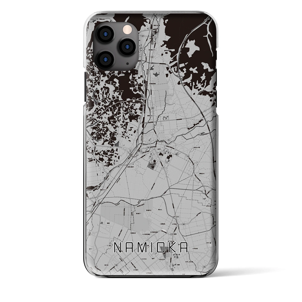 【浪岡（青森県）】地図柄iPhoneケース（クリアタイプ）