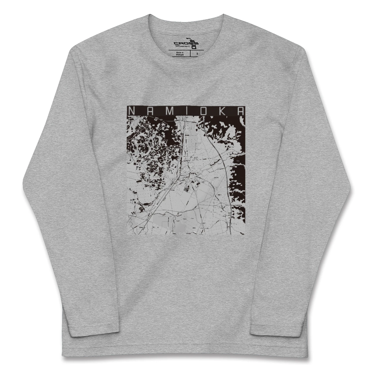【浪岡（青森県）】地図柄ロングスリーブTシャツ