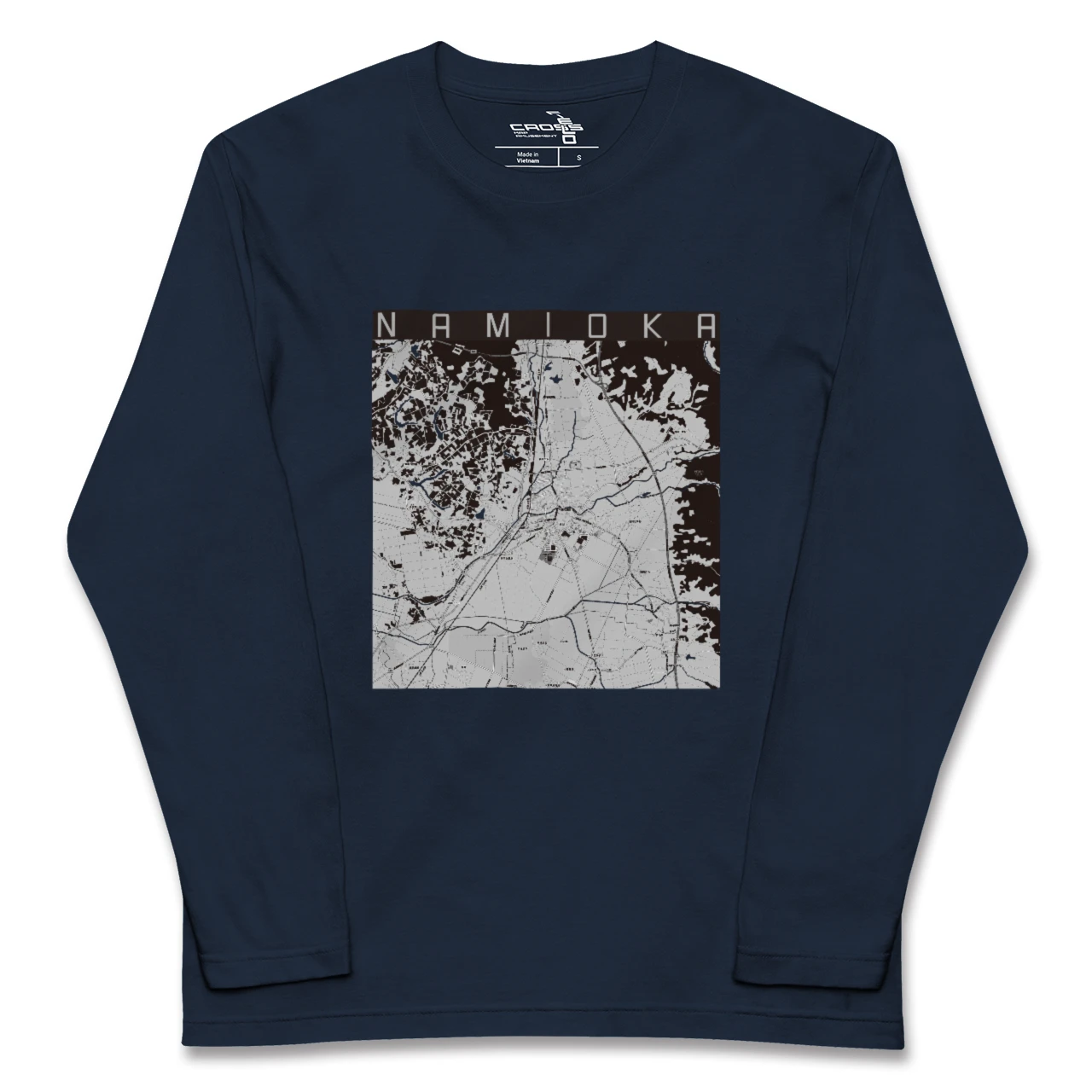 【浪岡（青森県）】地図柄ロングスリーブTシャツ