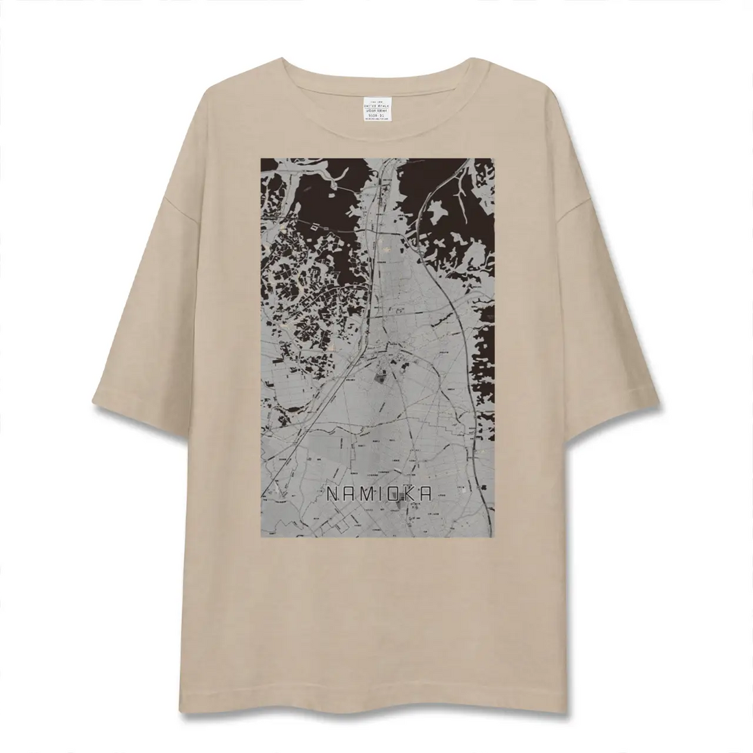 【浪岡（青森県）】地図柄ビッグシルエットTシャツ