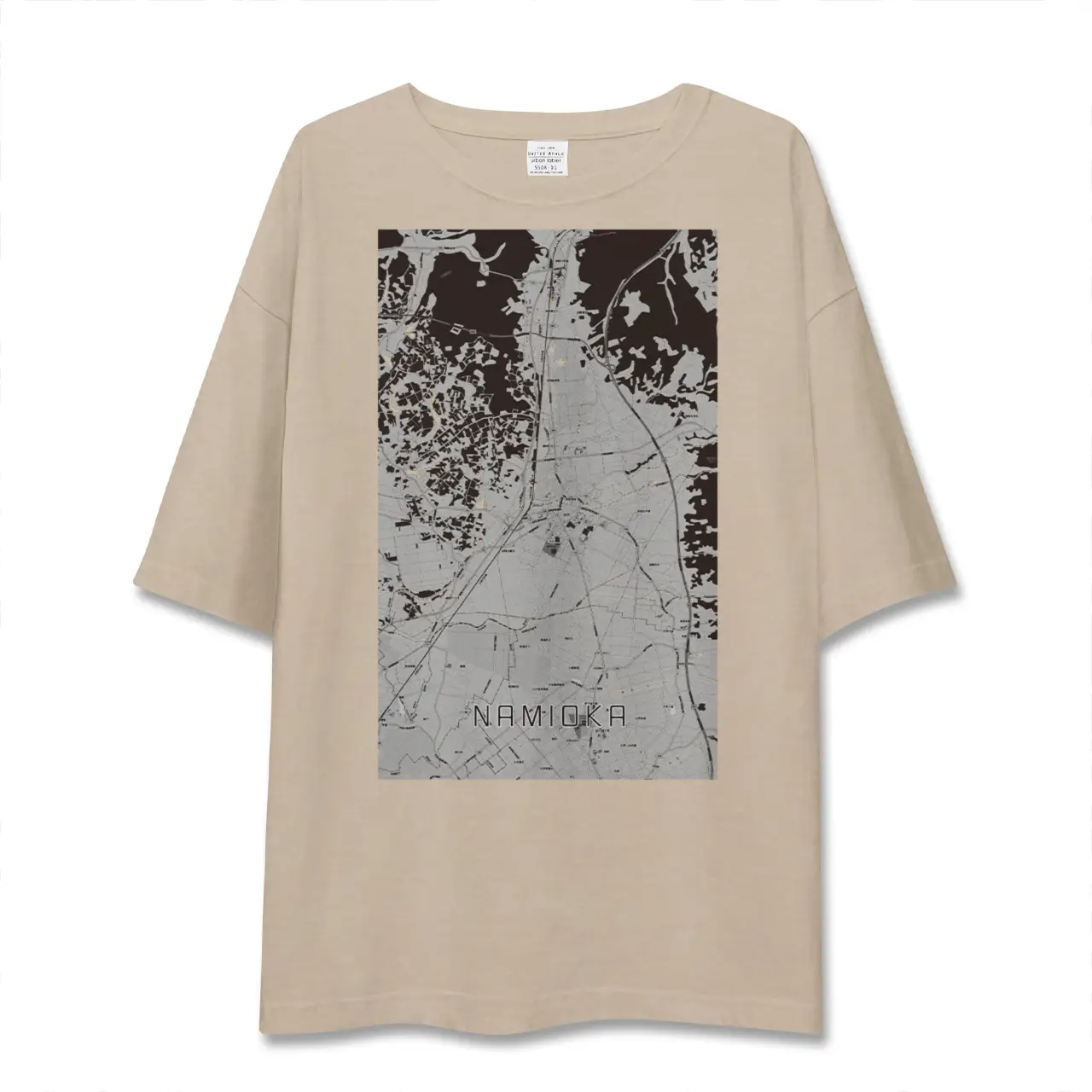 【浪岡（青森県）】地図柄ビッグシルエットTシャツ