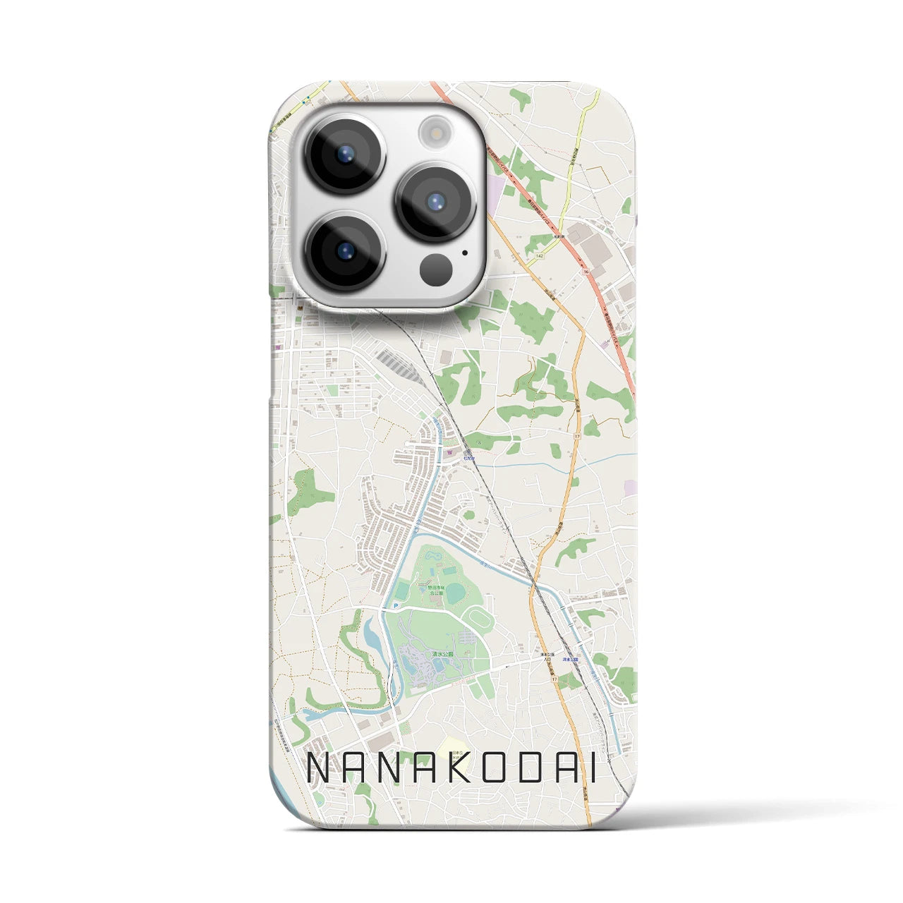 【七光台（千葉県）】地図柄iPhoneケース（バックカバータイプ）