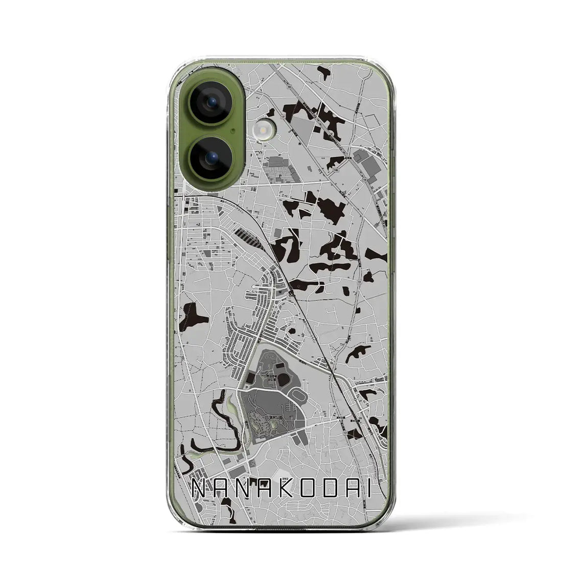 【七光台(千葉県)】地図柄iPhoneケース(クリアタイプ)モノトーン・iPhone 17 Pro Max 用