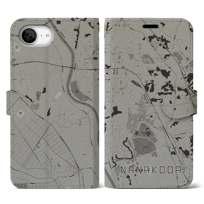 【七光台（千葉県）】地図柄iPhoneケース（手帳タイプ）