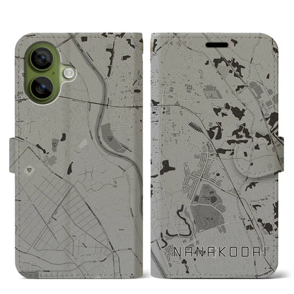 【七光台（千葉県）】地図柄iPhoneケース（手帳タイプ）