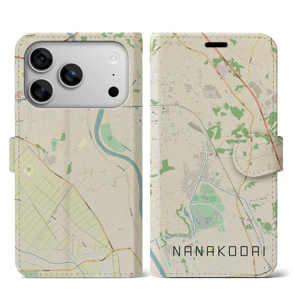 【七光台（千葉県）】地図柄iPhoneケース（手帳タイプ）