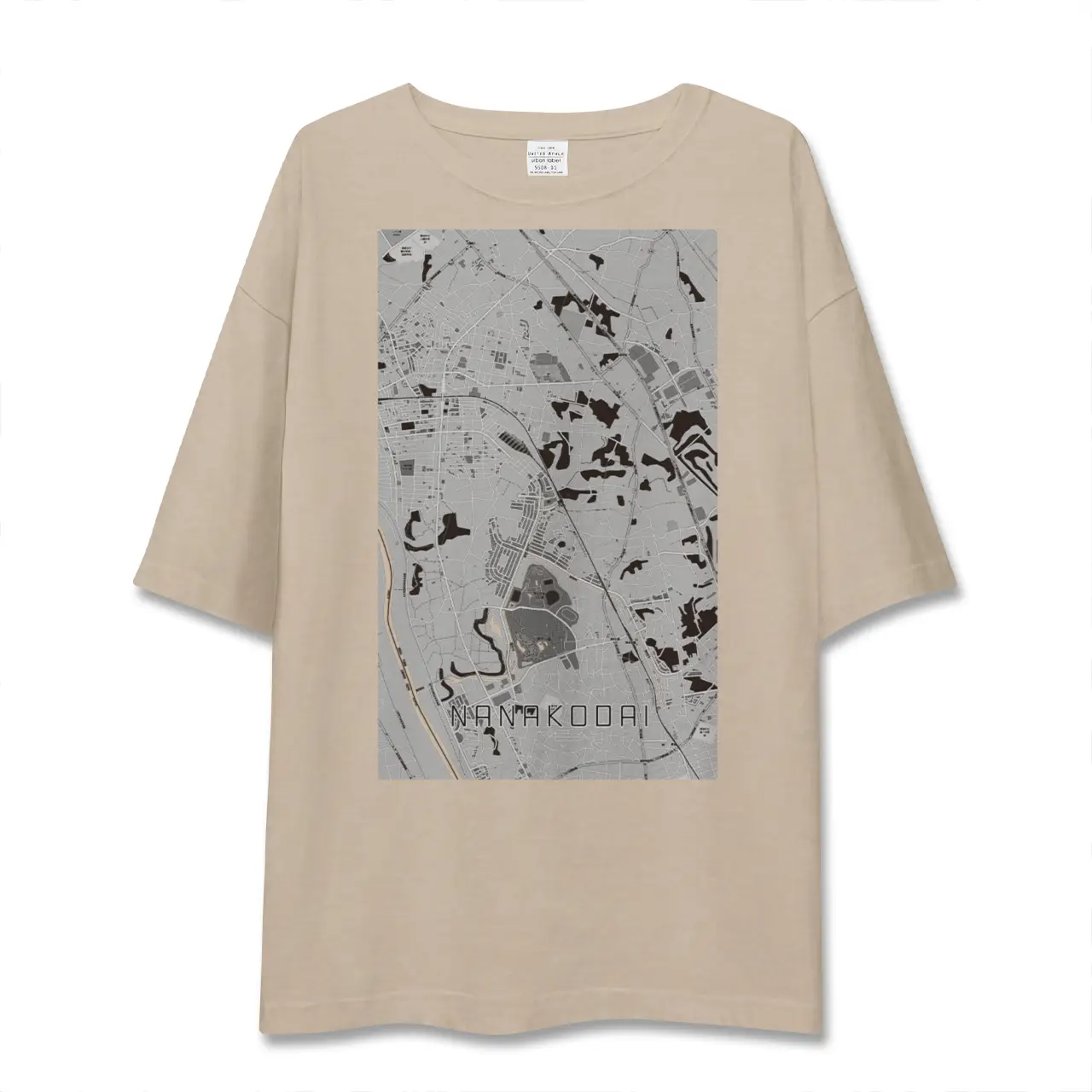 【七光台（千葉県）】地図柄ビッグシルエットTシャツ