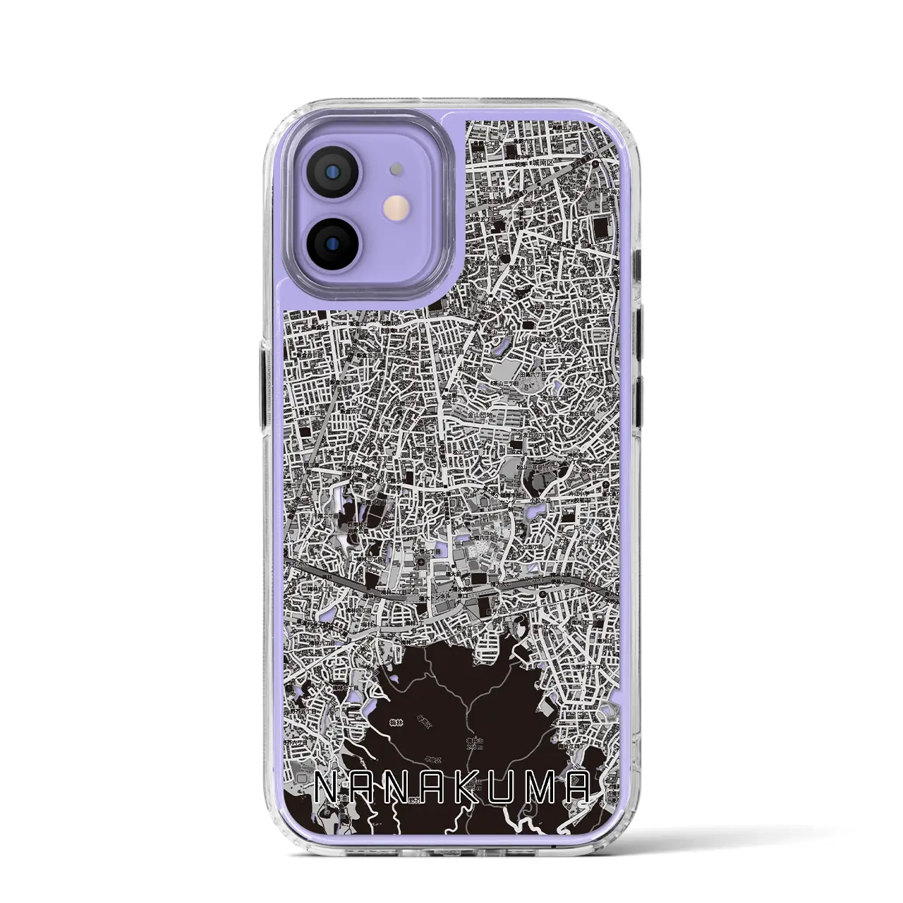 【七隈（福岡県）】地図柄iPhoneケース（MagSafeタイプ）