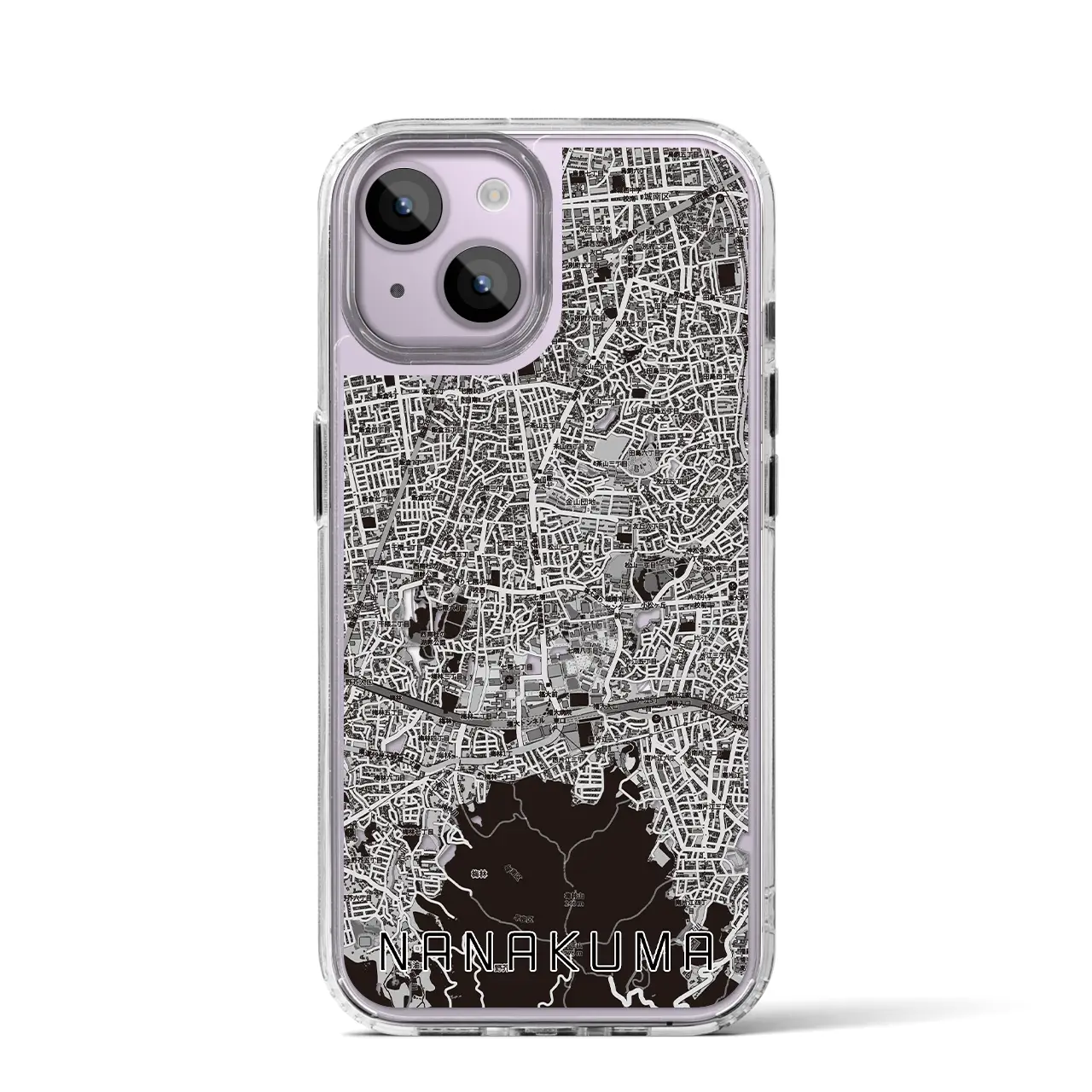 【七隈（福岡県）】地図柄iPhoneケース（MagSafeタイプ）