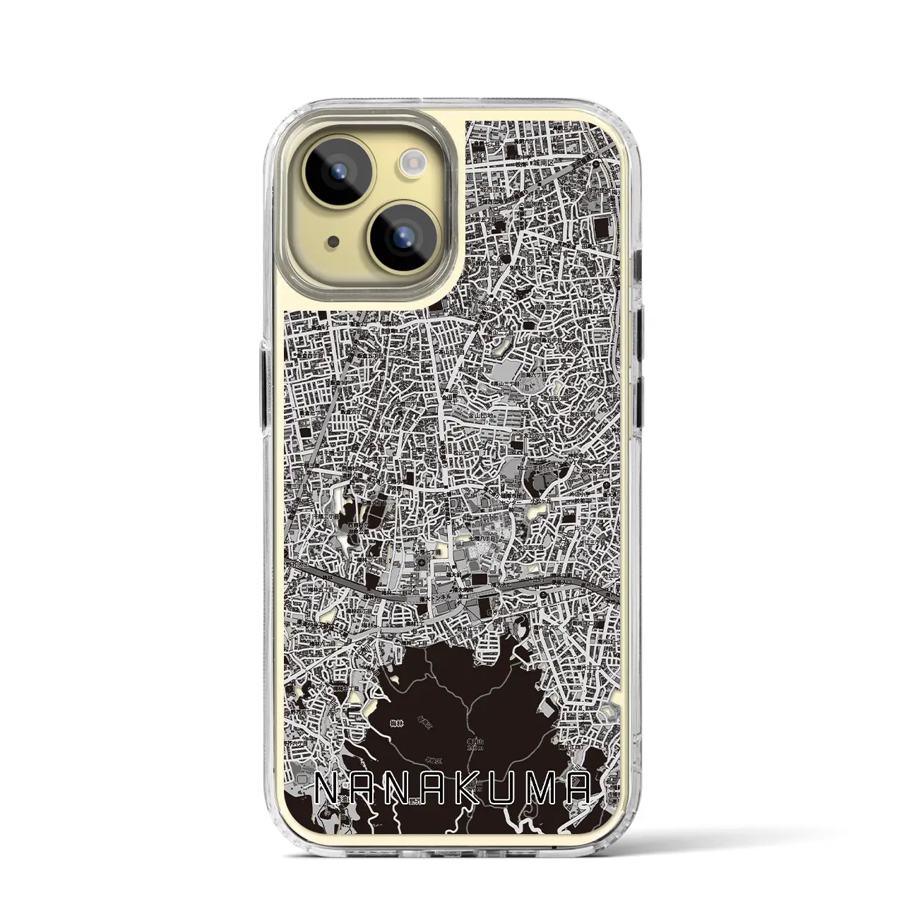 【七隈（福岡県）】地図柄iPhoneケース（MagSafeタイプ）