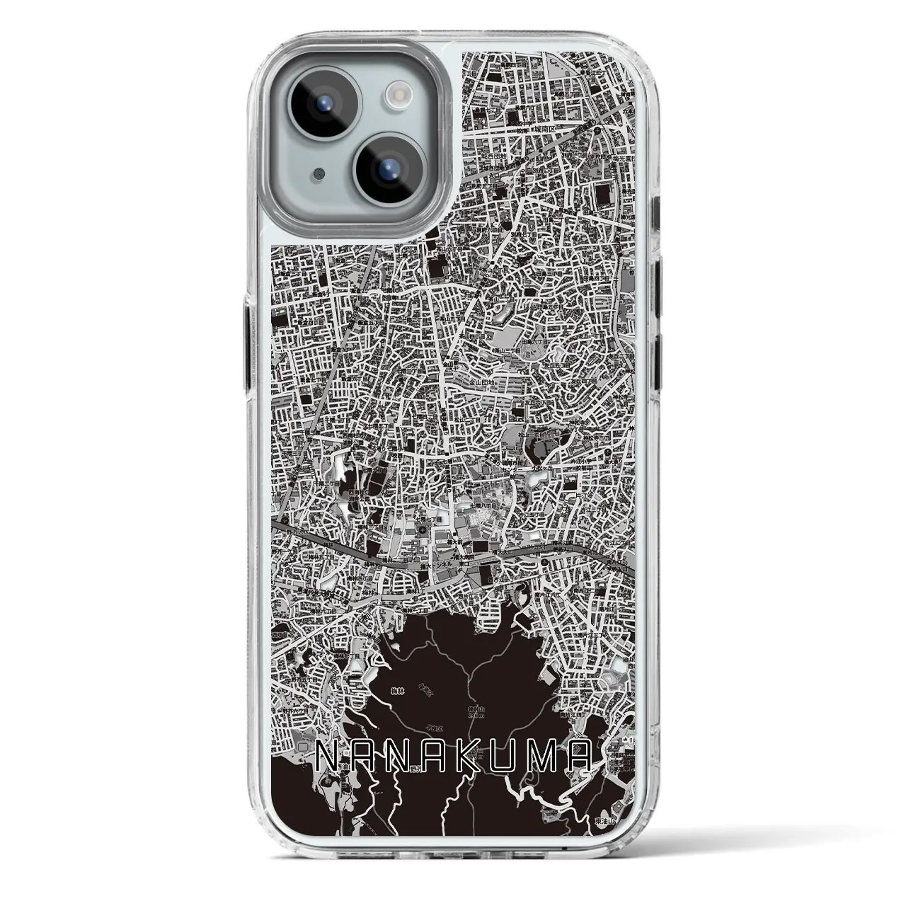 【七隈（福岡県）】地図柄iPhoneケース（MagSafeタイプ）