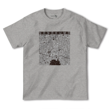 【七隈（福岡県）】地図柄ヘビーウェイトTシャツ