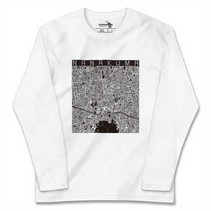 【七隈（福岡県）】地図柄ロングスリーブTシャツ