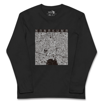 【七隈（福岡県）】地図柄ロングスリーブTシャツ