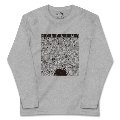 【七隈（福岡県）】地図柄ロングスリーブTシャツ