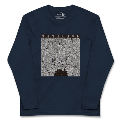 【七隈（福岡県）】地図柄ロングスリーブTシャツ