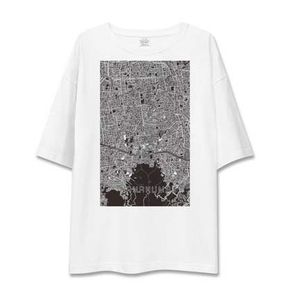 【七隈（福岡県）】地図柄ビッグシルエットTシャツ