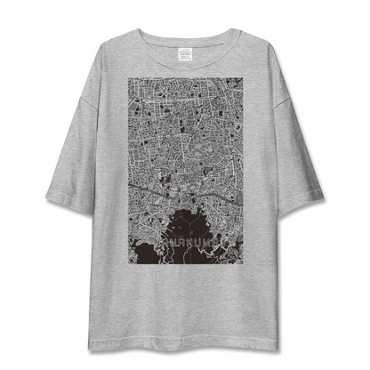 【七隈（福岡県）】地図柄ビッグシルエットTシャツ