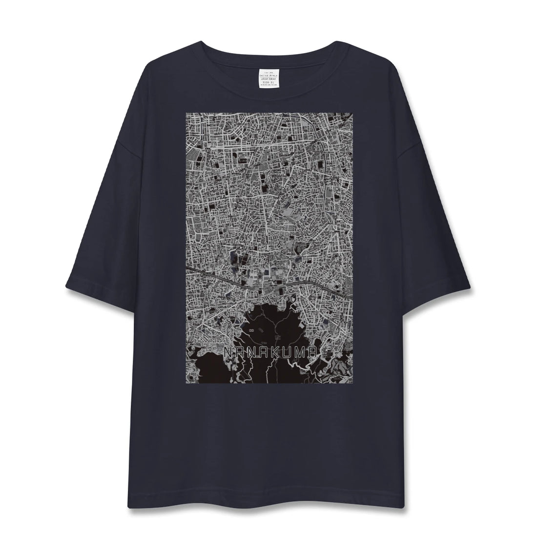 【七隈(福岡県)】地図柄ビッグシルエットTシャツ