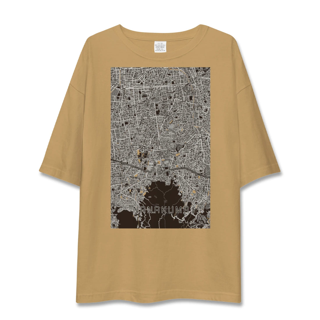 【七隈（福岡県）】地図柄ビッグシルエットTシャツ