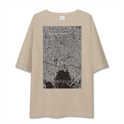 【七隈（福岡県）】地図柄ビッグシルエットTシャツ