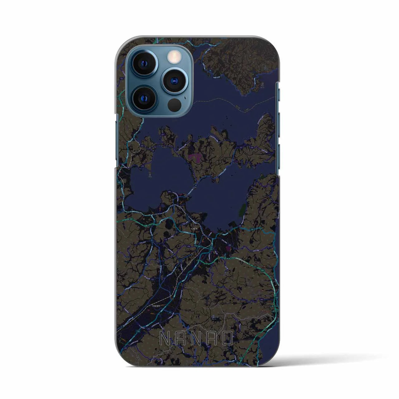 【七尾（石川県）】地図柄iPhoneケース（バックカバータイプ）