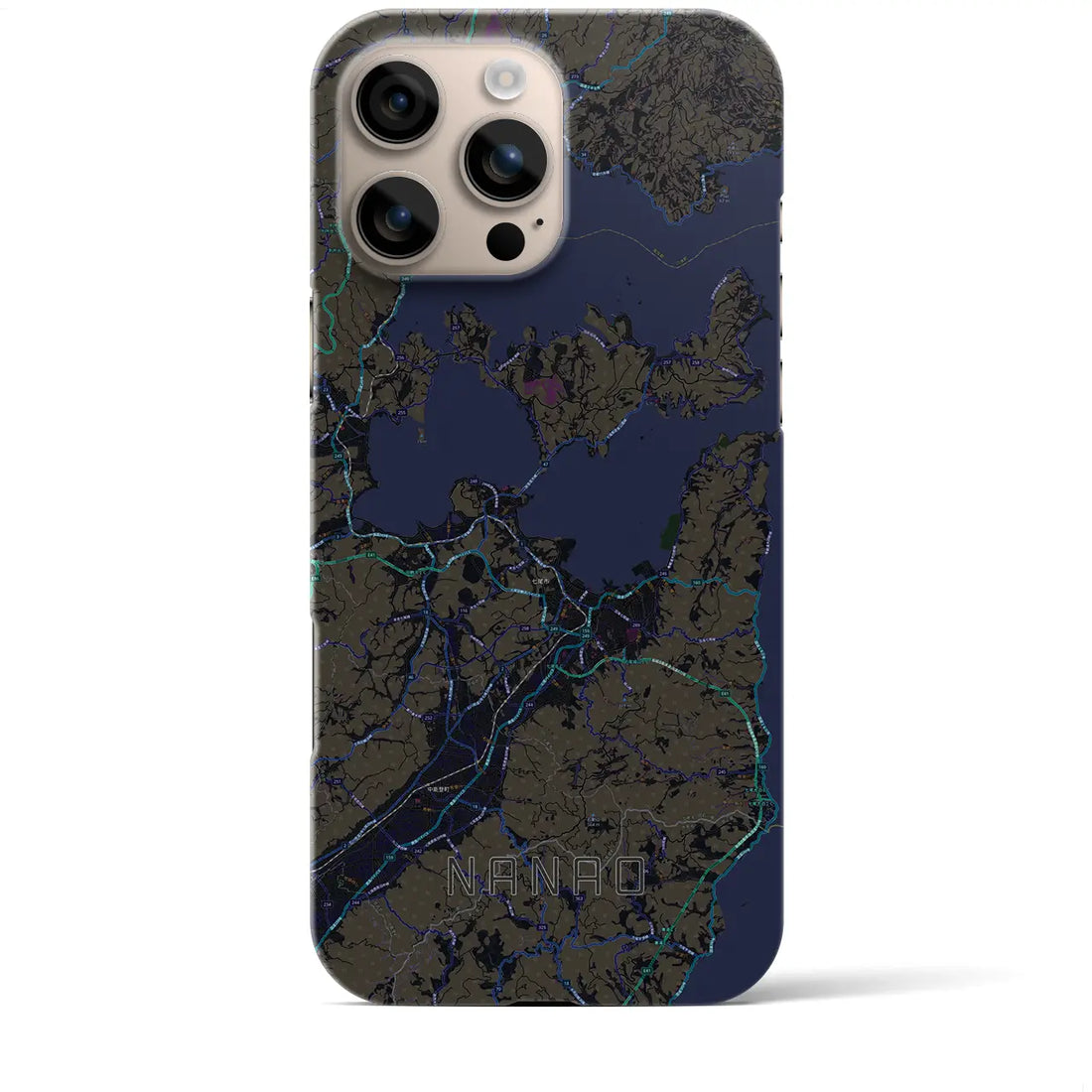 【七尾(石川県)】地図柄iPhoneケース(バックカバータイプ)