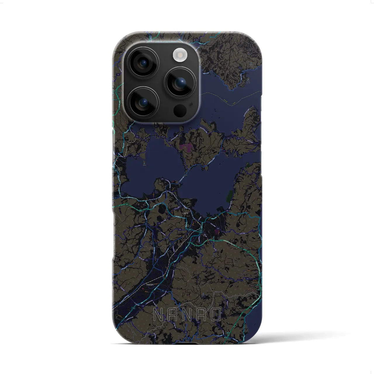 【七尾（石川県）】地図柄iPhoneケース（バックカバータイプ）