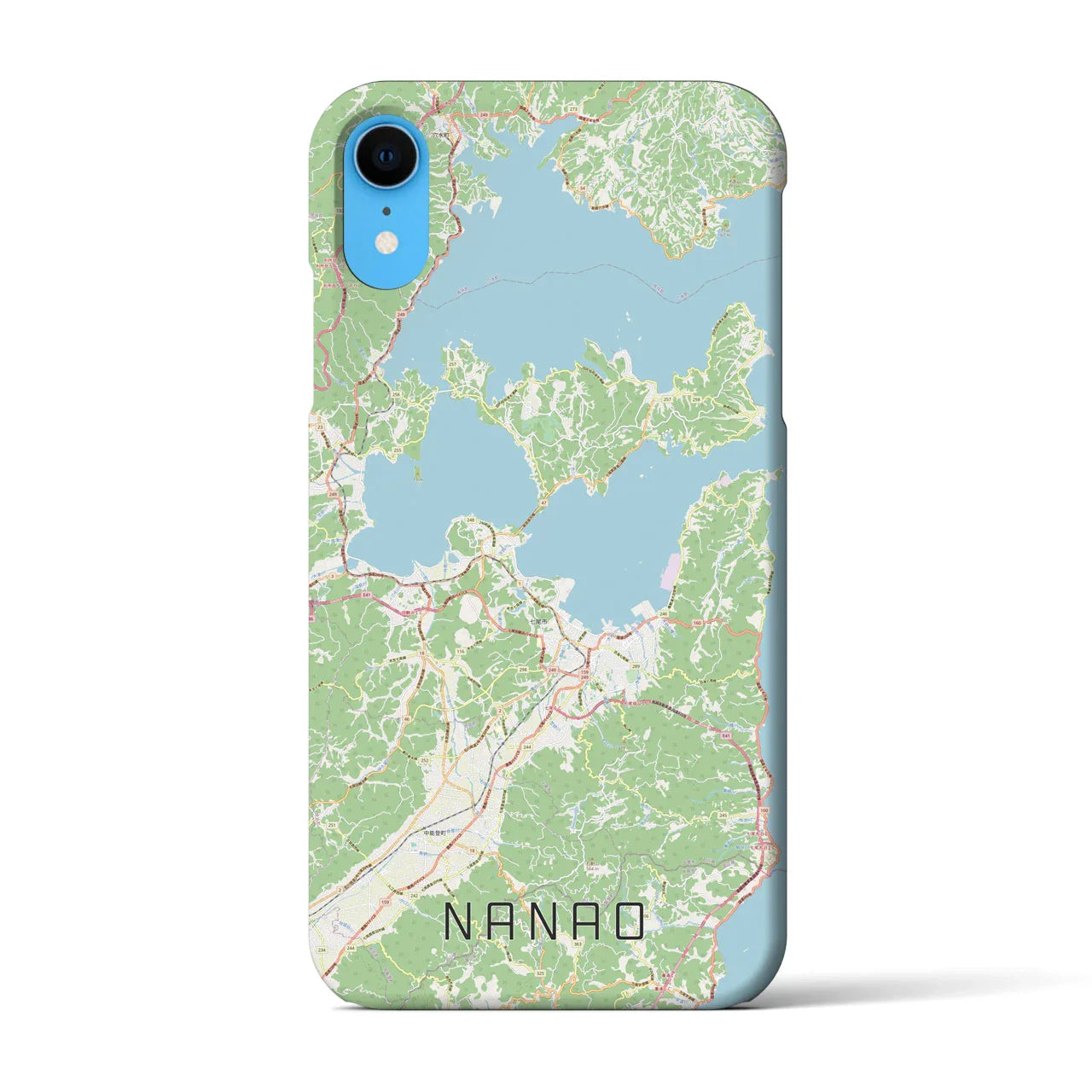 【七尾（石川県）】地図柄iPhoneケース（バックカバータイプ）