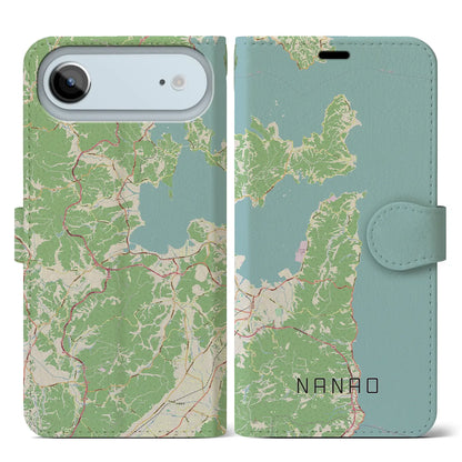 【七尾（石川県）】地図柄iPhoneケース（手帳タイプ）