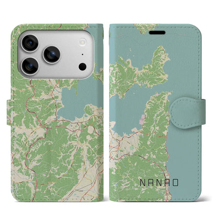 【七尾（石川県）】地図柄iPhoneケース（手帳タイプ）