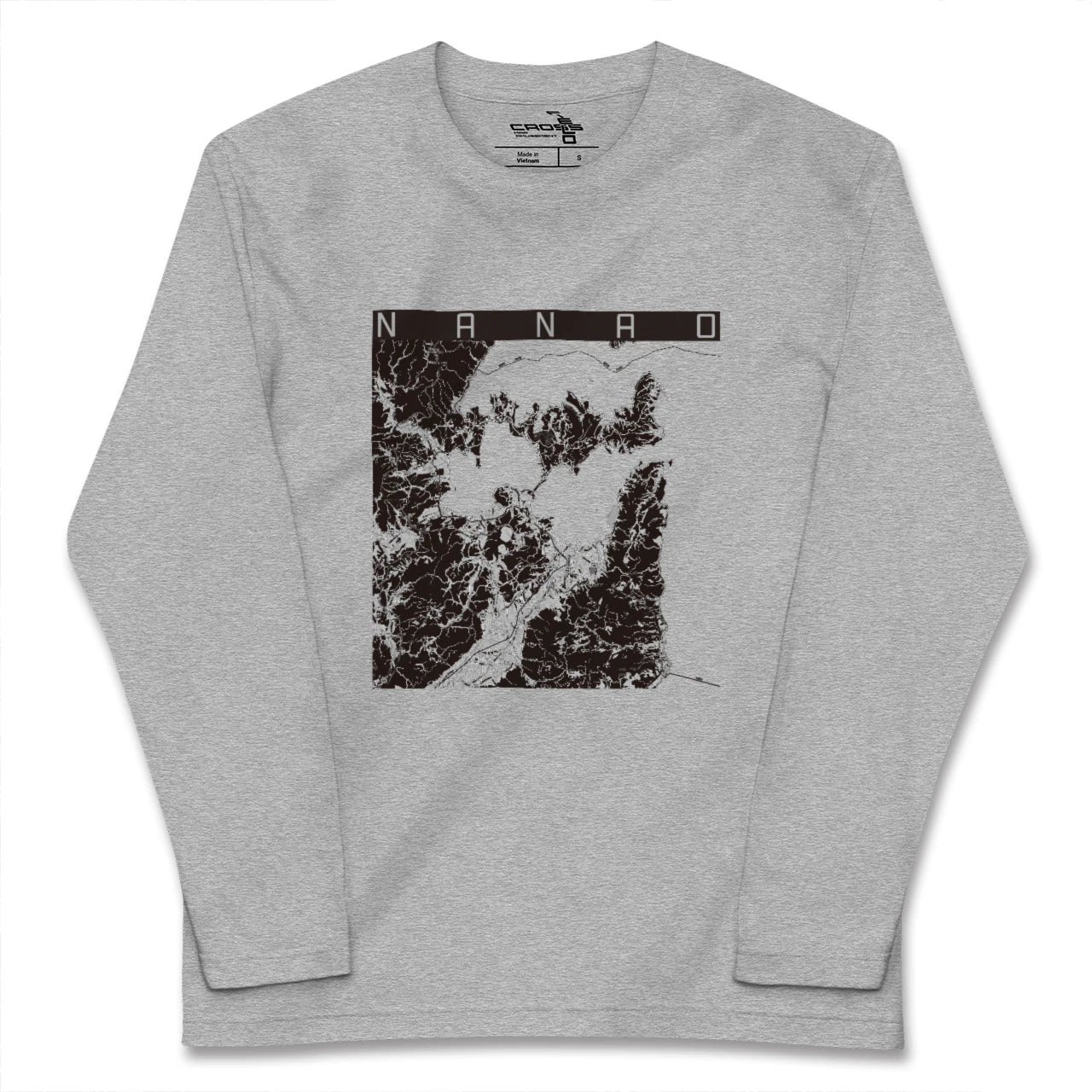 【七尾（石川県）】地図柄ロングスリーブTシャツ