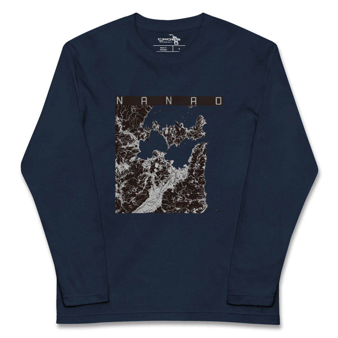 【七尾（石川県）】地図柄ロングスリーブTシャツ