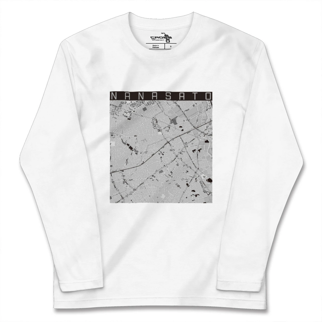 【七里(埼玉県)】地図柄ロングスリーブTシャツ