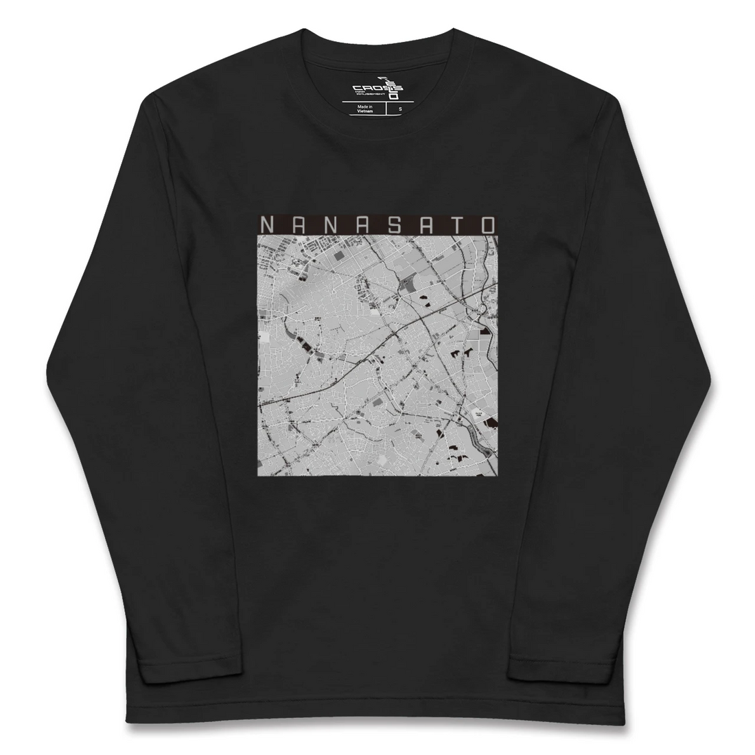 【七里(埼玉県)】地図柄ロングスリーブTシャツ