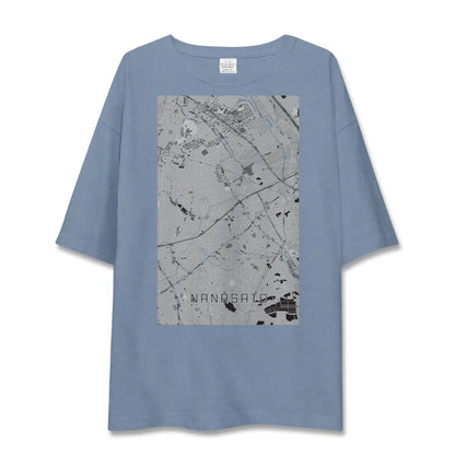 【七里（埼玉県）】地図柄ビッグシルエットTシャツ