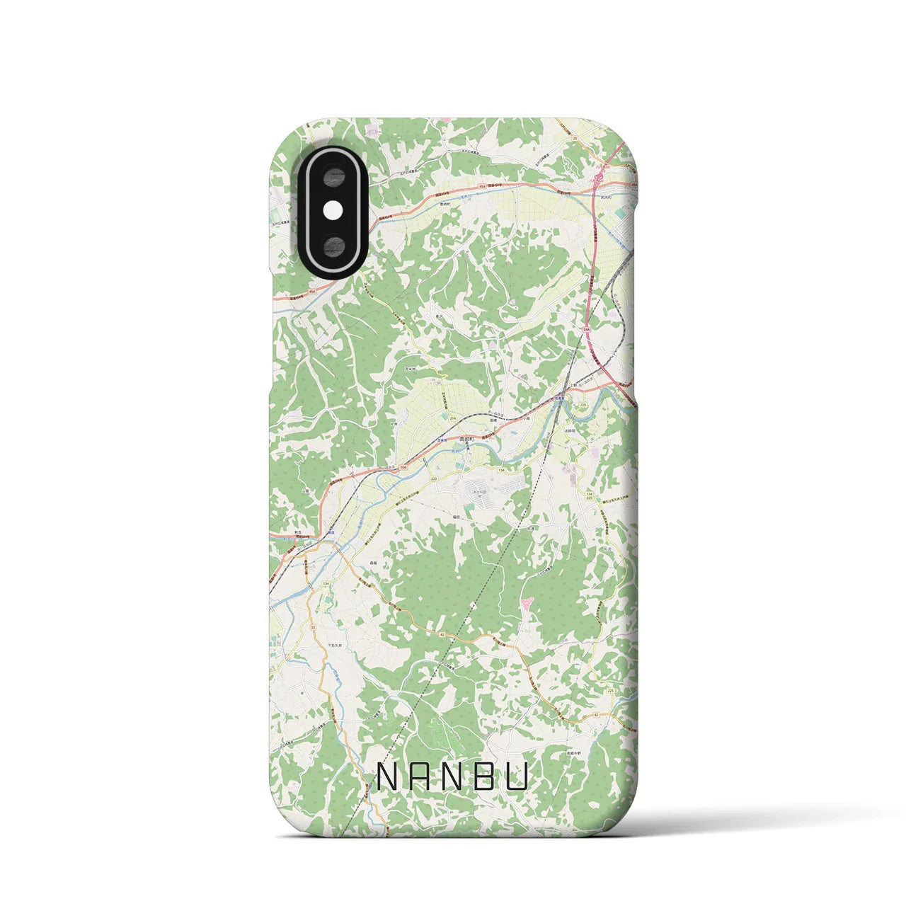 【南部（青森県）】地図柄iPhoneケース（バックカバータイプ）