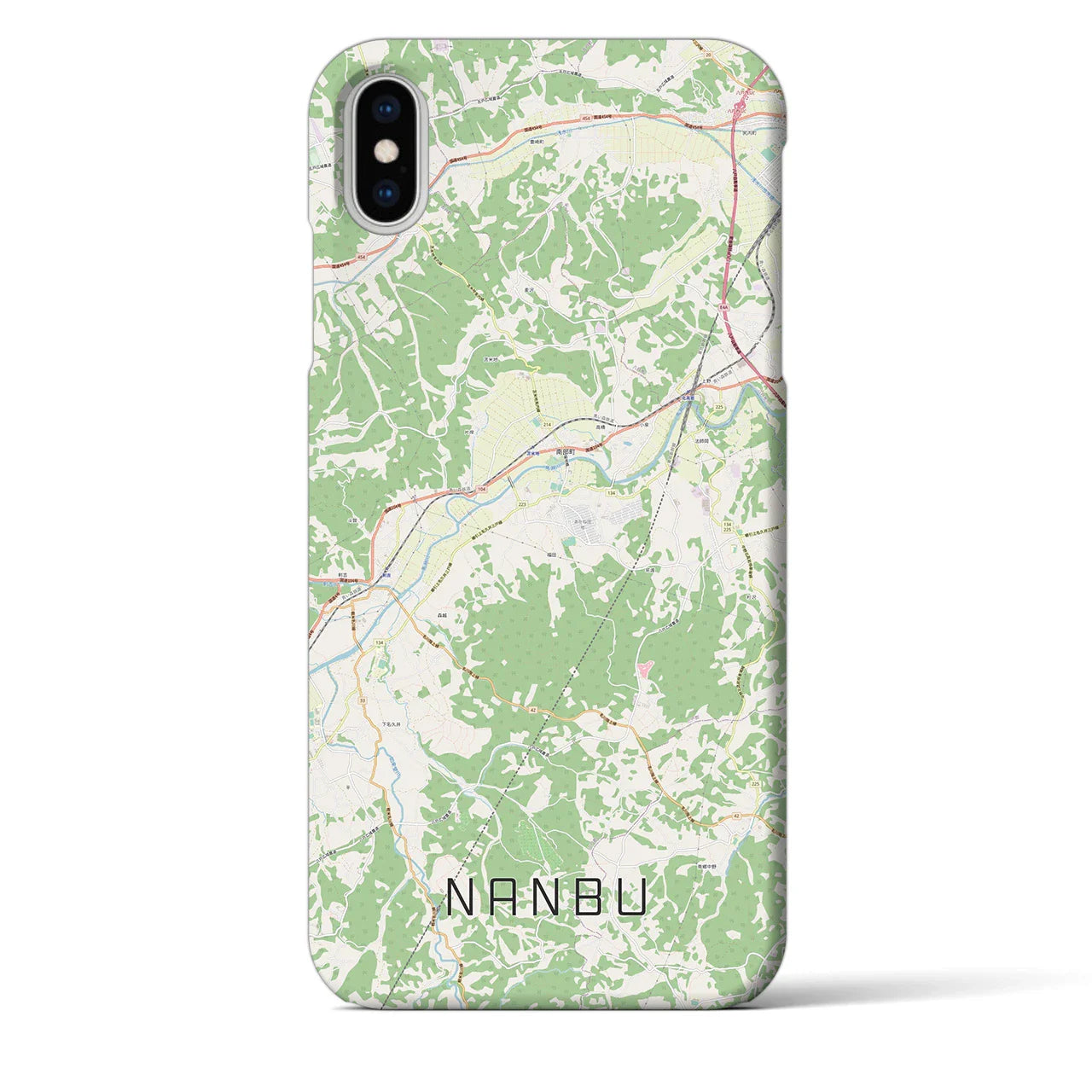 【南部（青森県）】地図柄iPhoneケース（バックカバータイプ）