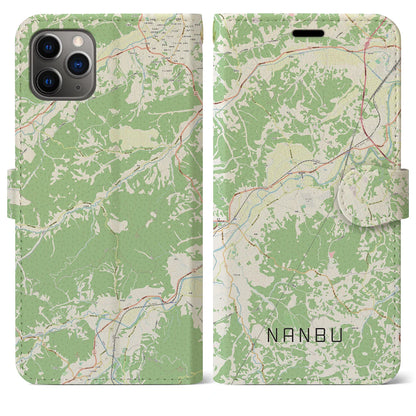 【南部（青森県）】地図柄iPhoneケース（手帳タイプ）ナチュラル・iPhone 11 Pro Max 用