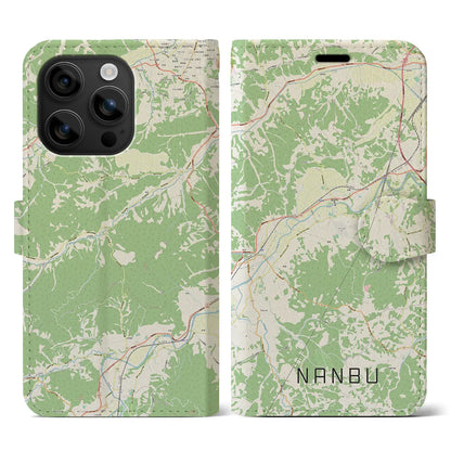 【南部（青森県）】地図柄iPhoneケース（手帳タイプ）ナチュラル・iPhone 16 用