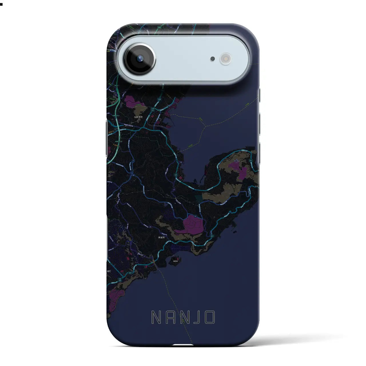 【南城（沖縄県）】地図柄iPhoneケース（バックカバータイプ）