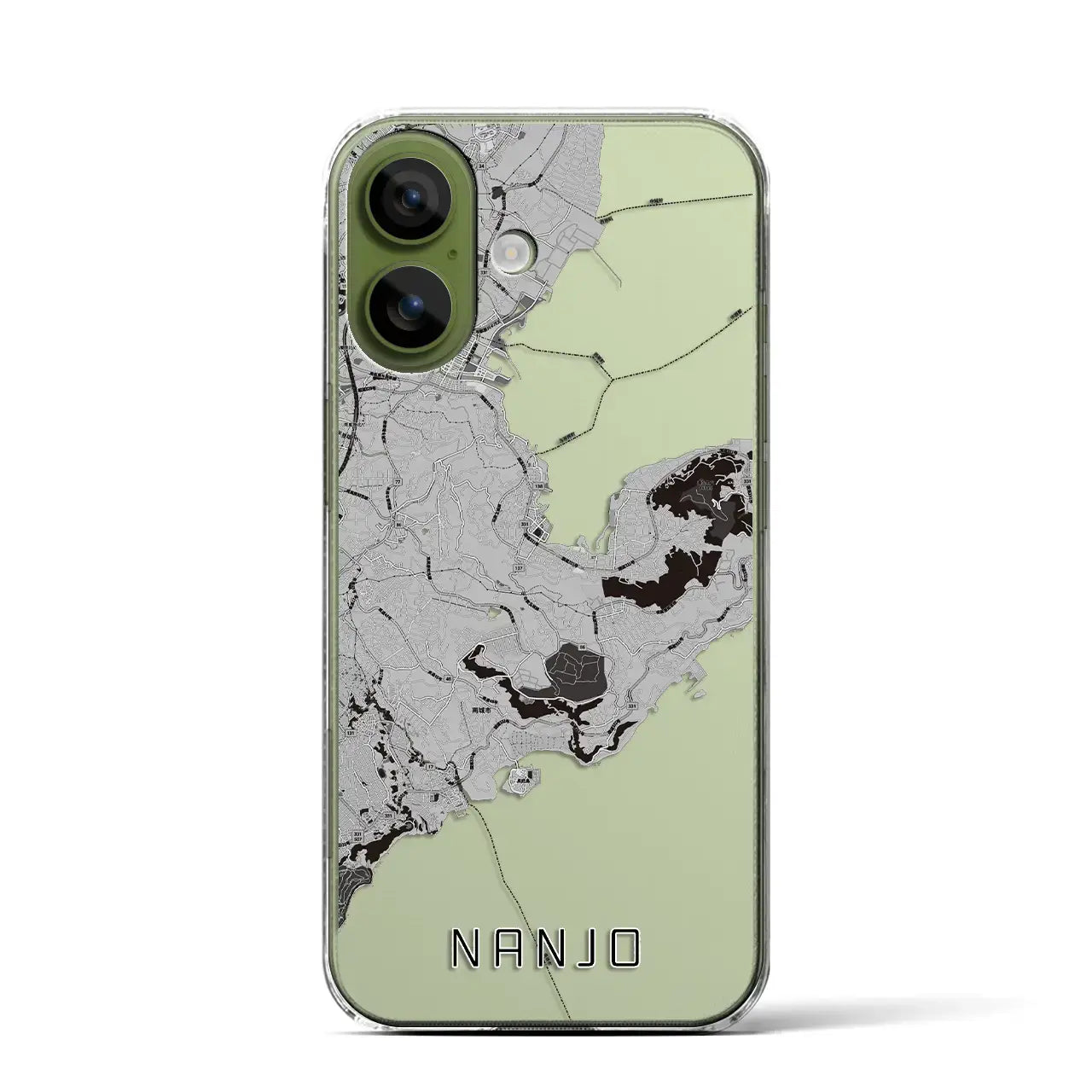 【南城（沖縄県）】地図柄iPhoneケース（クリアタイプ）