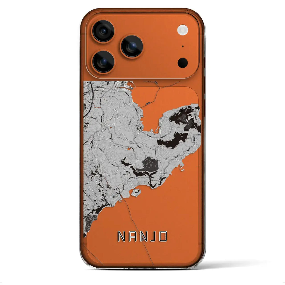 【南城（沖縄県）】地図柄iPhoneケース（クリアタイプ）