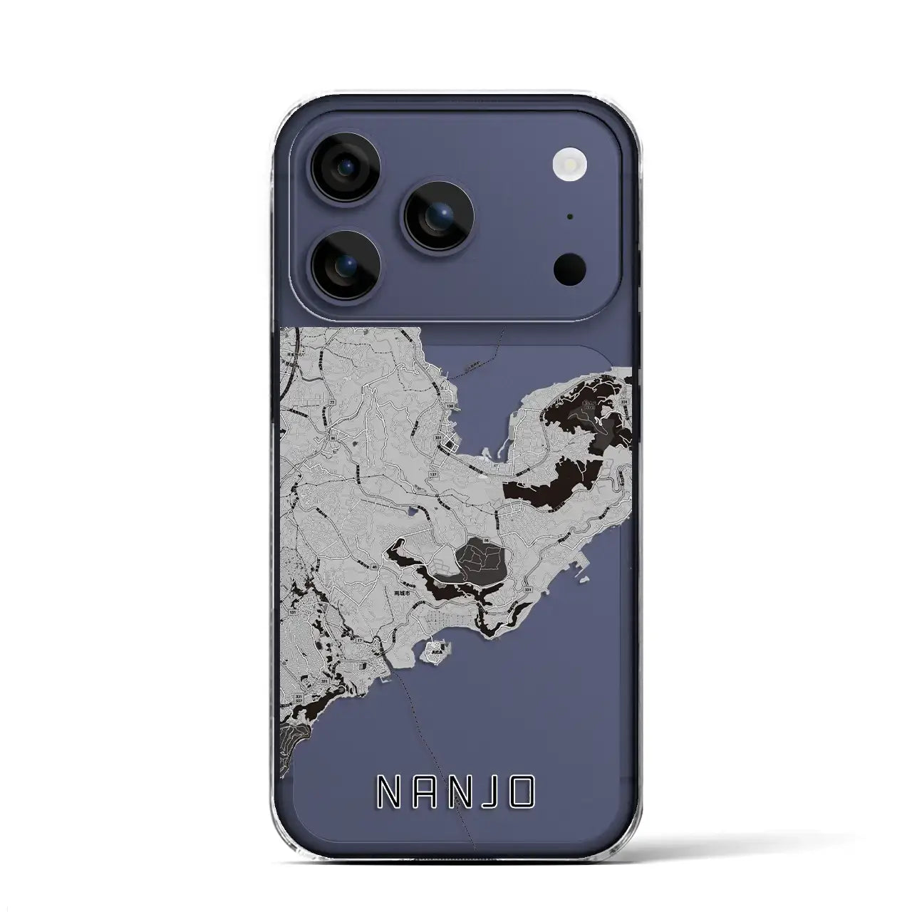 【南城（沖縄県）】地図柄iPhoneケース（クリアタイプ）