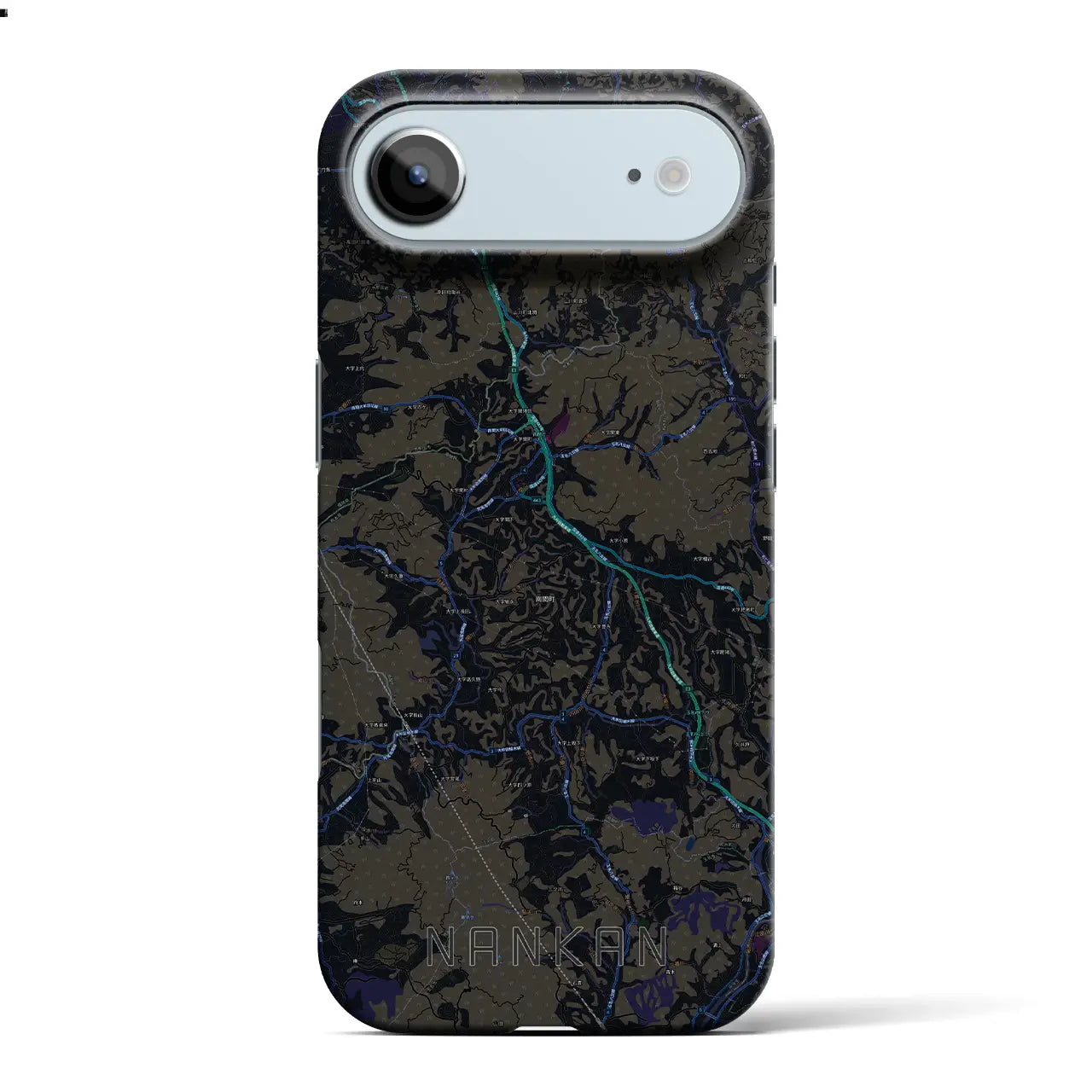 【南関（熊本県）】地図柄iPhoneケース（バックカバータイプ）