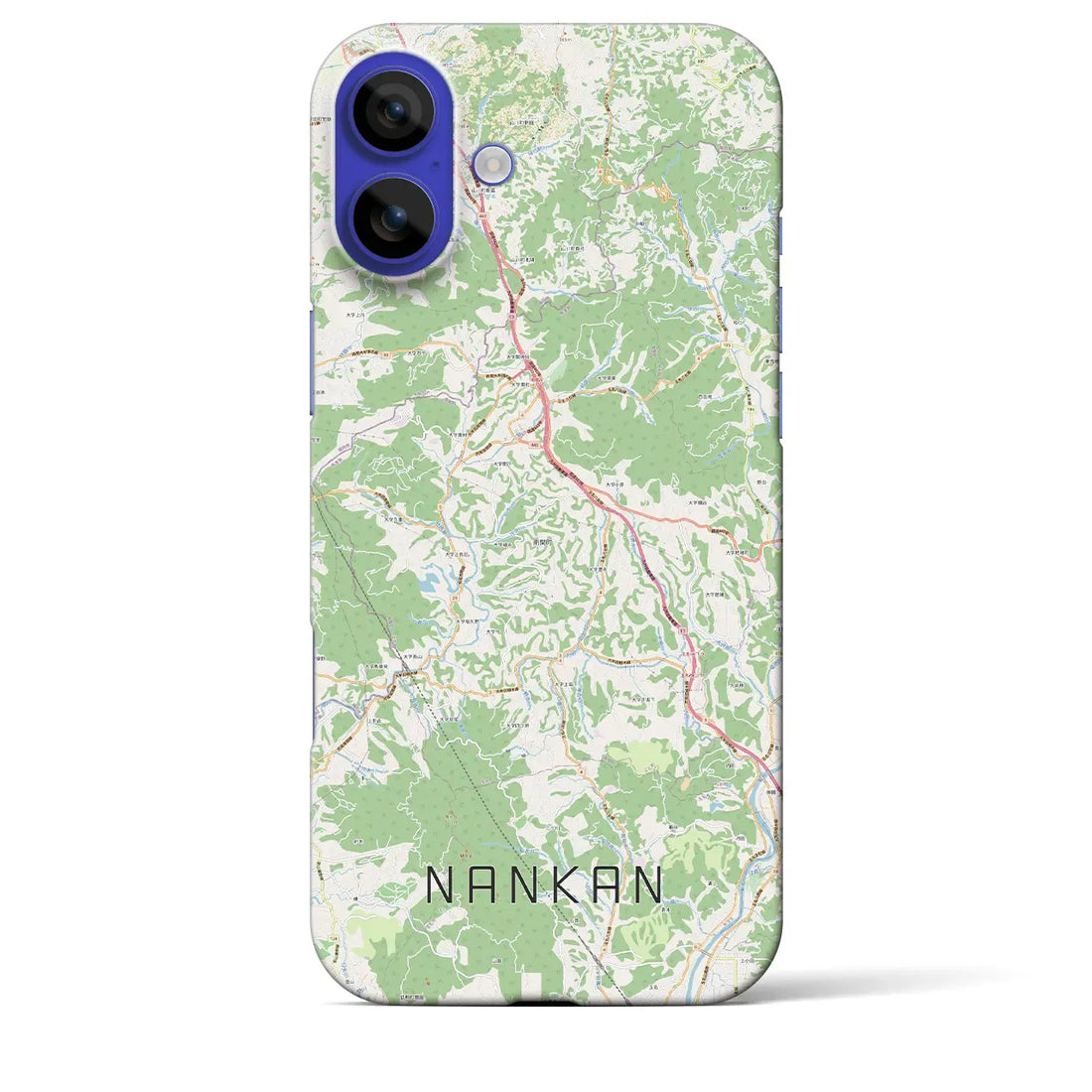 【南関(熊本県)】地図柄iPhoneケース(バックカバータイプ)ナチュラル・iPhone 16 Pro Max 用