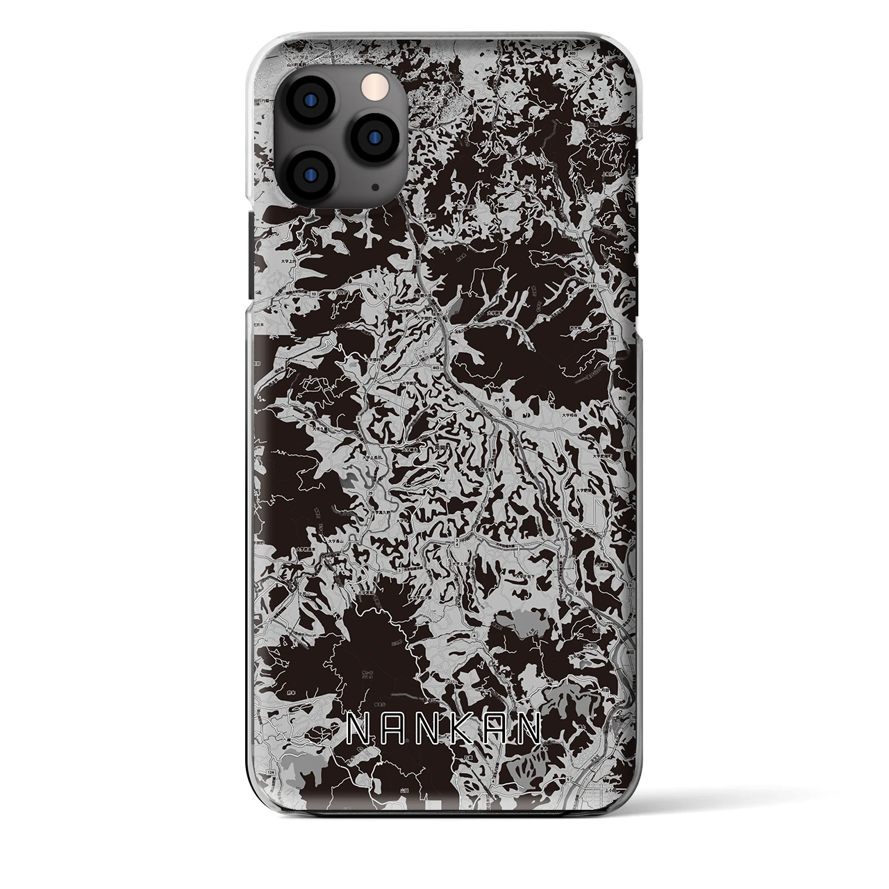 【南関（熊本県）】地図柄iPhoneケース（クリアタイプ）