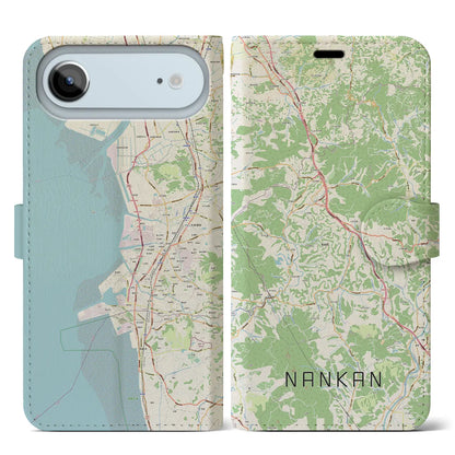 【南関（熊本県）】地図柄iPhoneケース（手帳タイプ）