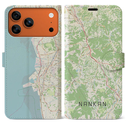 【南関（熊本県）】地図柄iPhoneケース（手帳タイプ）